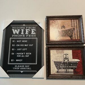 Miscellaneous wall decor